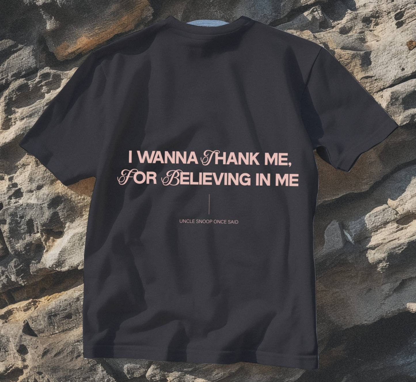 CAMISETA I WANNA THANK ME GRIS