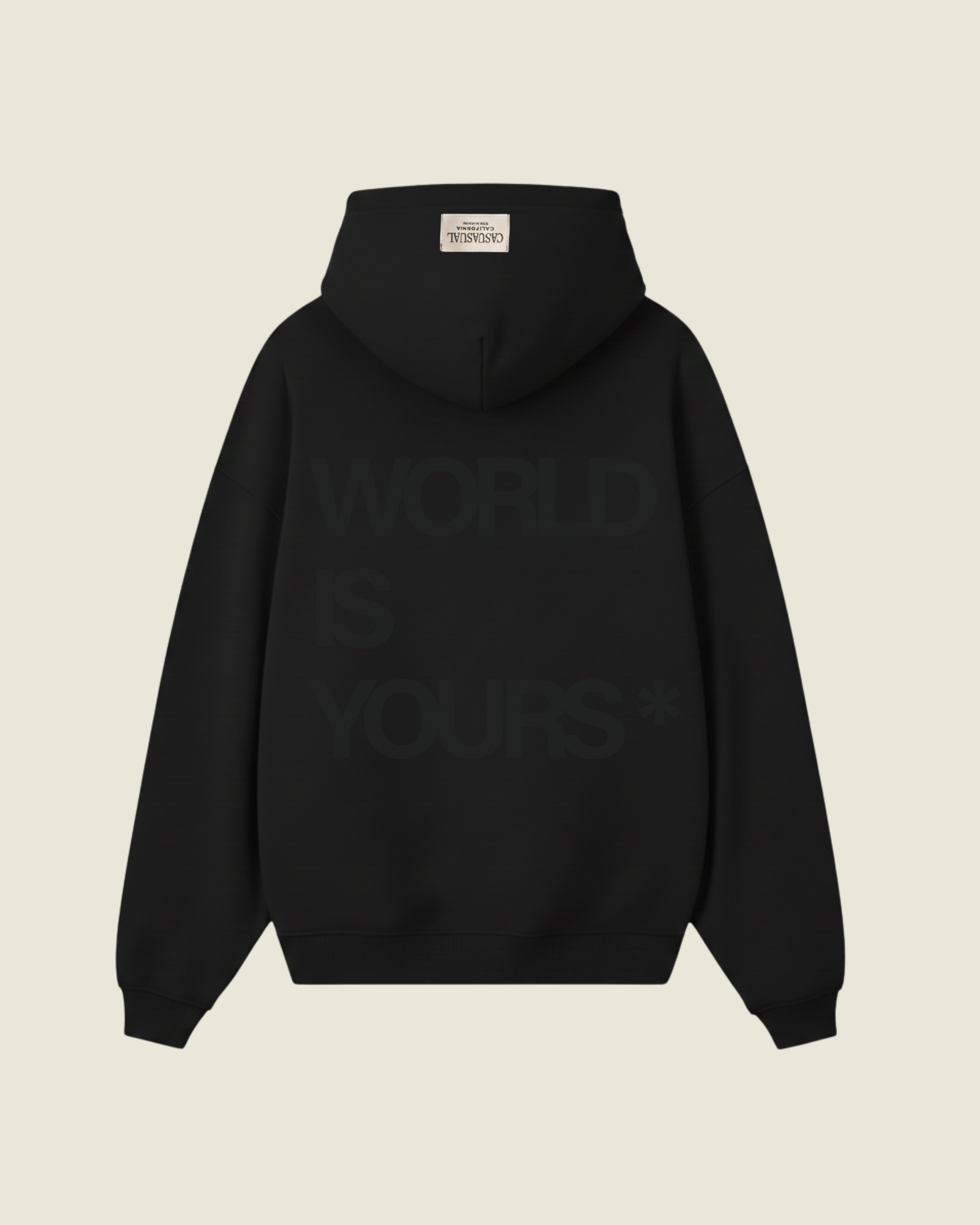 HOODIE WORLD IS YOURS ALL BLACK