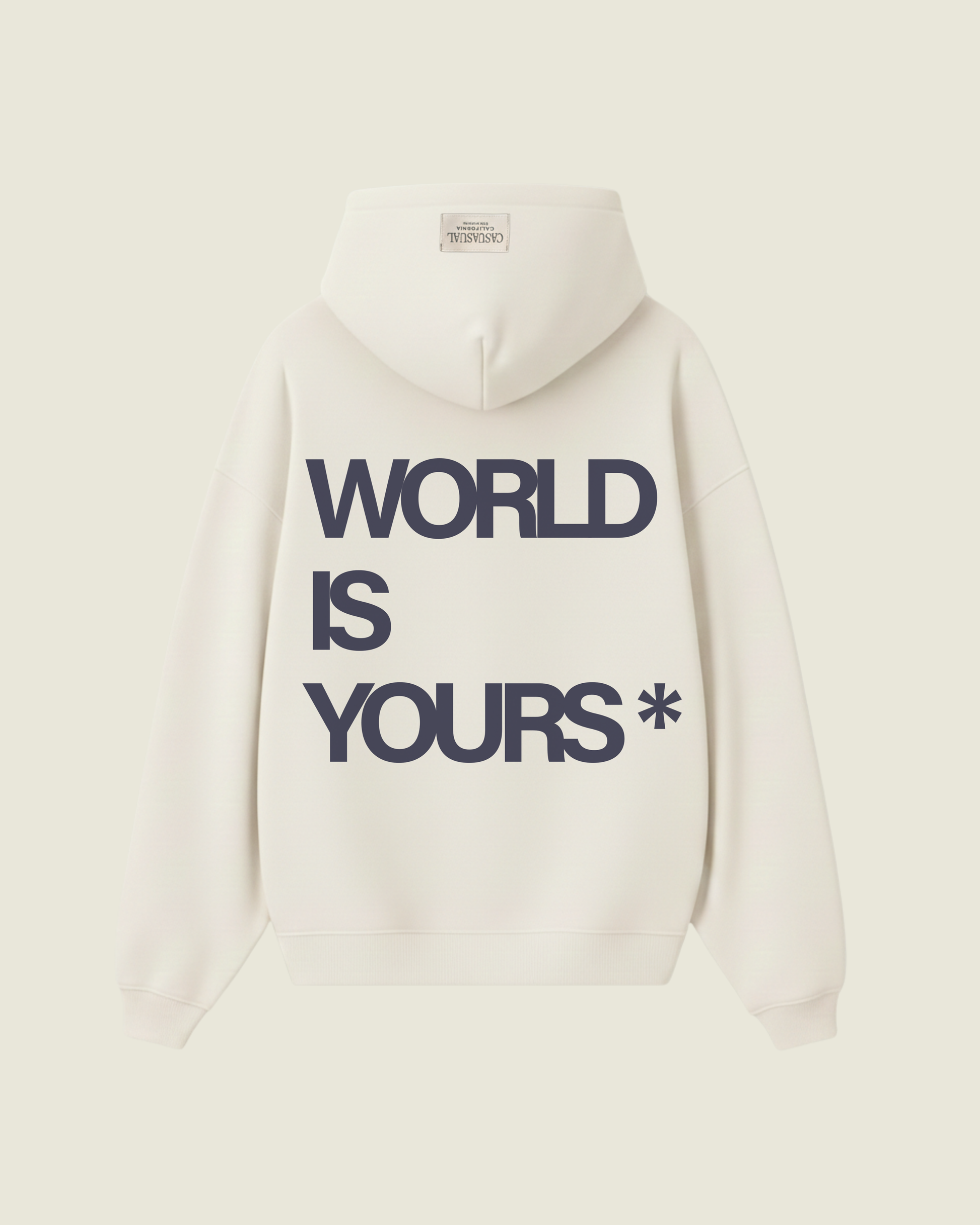 HOODIE WORLD IS YOURS WHITE AND BLUE