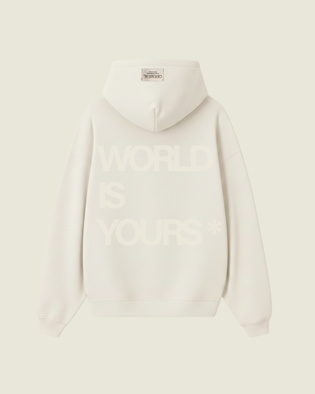 HOODIE WORLD IS YOURS ALL WHITE