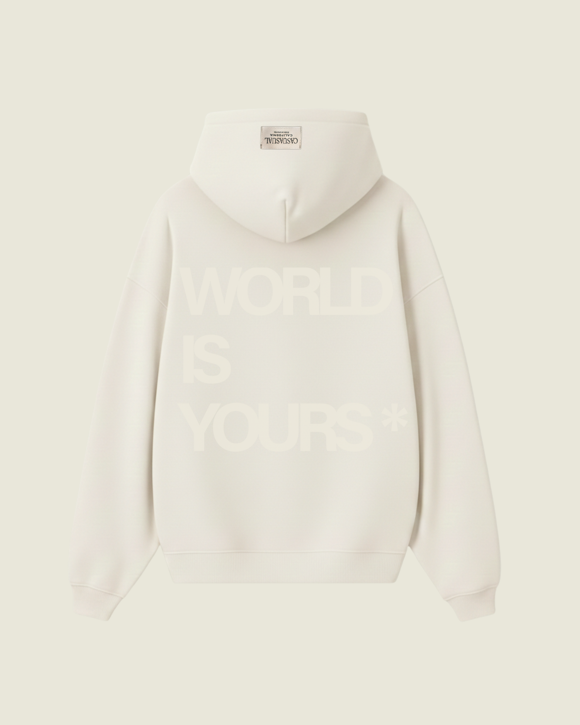 HOODIE WORLD IS YOURS ALL WHITE